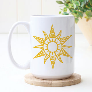 Summer Sunshine with Name White Mug - 15 oz.