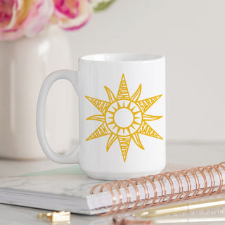 Summer Sunshine with Name White Mug - 15 oz.