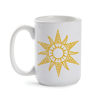 Summer Sunshine with Name White Mug - 15 oz.