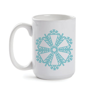 Winter Snowflake with Name White Mug - 15 oz.