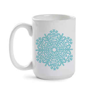 Winter Snowflake with Name White Mug - 15 oz.