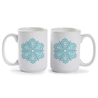 Winter Snowflake with Name White Mug - 15 oz.