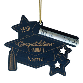 Congratulations Graduate Black Wood Money Holder Ornament