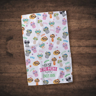 Best Cat Mom Ever Tea Towel