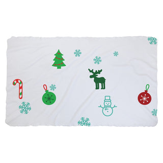 Christmas Name Pattern Fuzzy Blanket