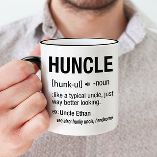 Personalized Huncle Mug for a handsome uncle gift idea