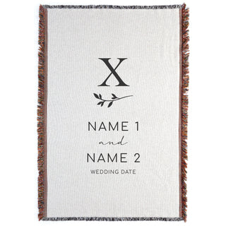 Wedding Couple Fringe Throw Blanket
