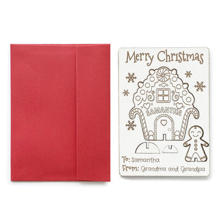 DIY Gingerbread House Postcard
