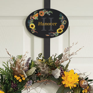 Fall Floral Name & Wreath Door Hanger