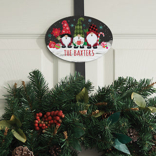Holiday Gnomes Wreath Door Hanger