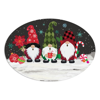Holiday Gnomes Oval Metal Plaque