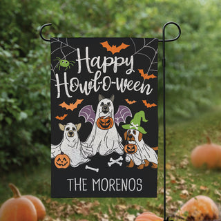 Happy Howl-O-Ween Garden Flag