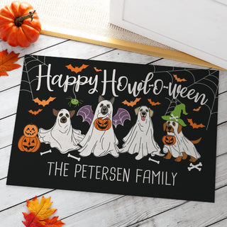 Happy Howl-O-Ween Doormat - 18x27 Inch, 1/4" Thick