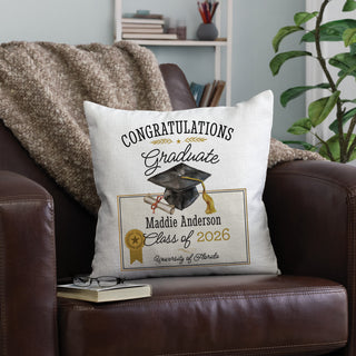 Congratulations Graduate 17" Throw Pillow with Insert