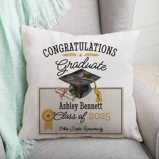 Congratulations Graduate 14" Throw Pillow with Insert