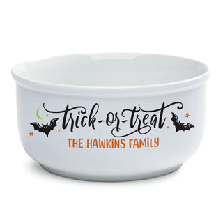 Candy Bowl for Halloween with a Trick or Treat Design