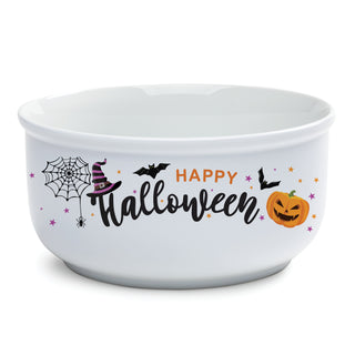 Happy Halloween White Ceramic Bowl