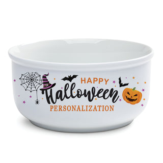 Happy Halloween White Ceramic Bowl