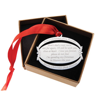Merry Christmas in Heaven Personalized Christmas Ornament with special message