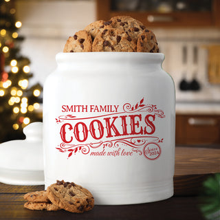 Red Vintage Style Family Cookie Jar