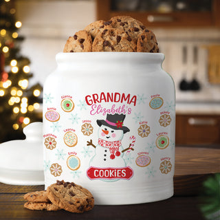 Cute Grandma Snowlady Cookie Jar 