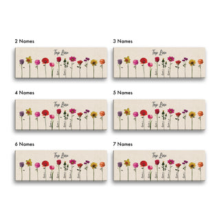 Her Flower Garden 9 x 27 Canvas