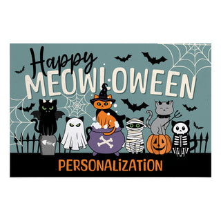 Happy Meowloween Doormat - 18x27 Inch, 1/8" Thin