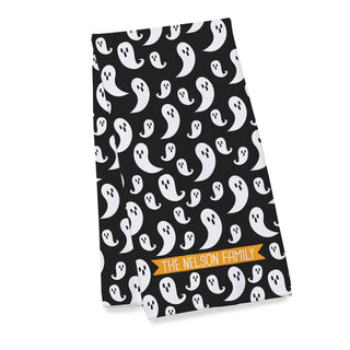 Spooky Fun Halloween Ghost Pattern Bath Towel
