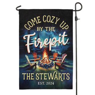 Welcome To Our Firepirt Garden Flag