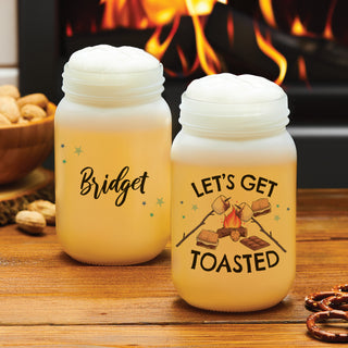 Let's Get Toasted Frosted Mason Jar