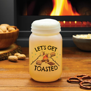 Let's Get Toasted Frosted Mason Jar