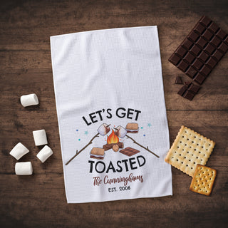 Let's Get Toasted Waffle Tea Towel