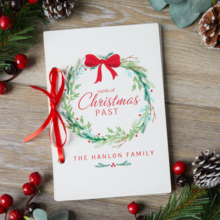 Pine & Berry Wreath Christmas Card Keeper 