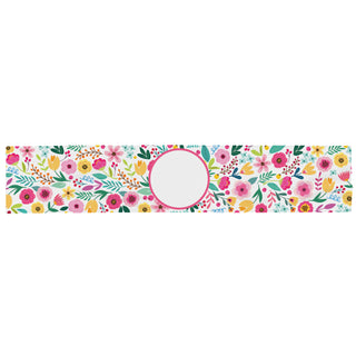 Whimsical Flowers Pattern Name & Initial Table Runner 