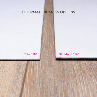 Merry & Bright Pink and Red Check Doormat - 18x27 Inch, 1/8" Thin