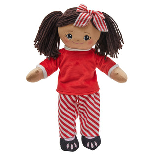 Rag Doll With Red & White Striped PJs - Hispanic