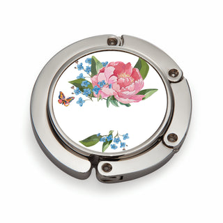 Pink Peony Floral Purse Hanger