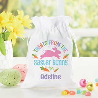 Treats From The Easter Bunny White Drawstring Gift Pouch