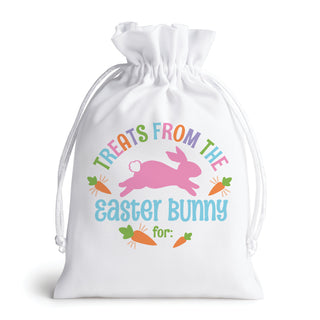 Treats From The Easter Bunny White Drawstring Gift Pouch