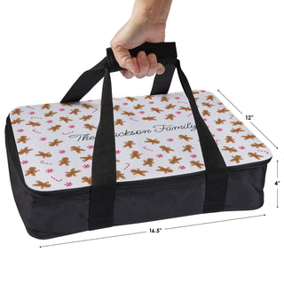 Gingerbread Candy Cane Pattern Casserole Carrier 16x11
