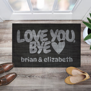 Love You Bye 18x27 Doormat - 18x27 Inch, 1/8" Thin