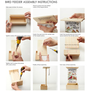 Mom True Blessing Hanging Wood Bird Feeder