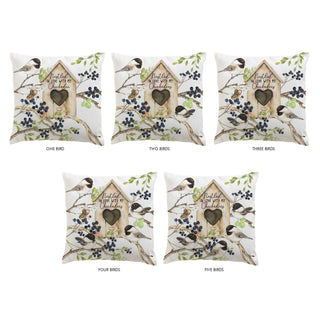 Nestled In Love With My Chickadees 14" Throw Pillow