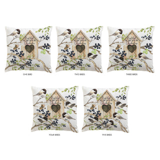 Nestled In Love With My Chickadees 17" Throw Pillow