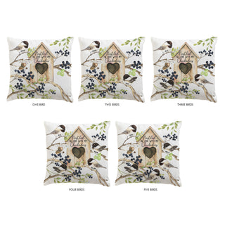 Nestled In Love With My Chickadees 17" Throw Pillow