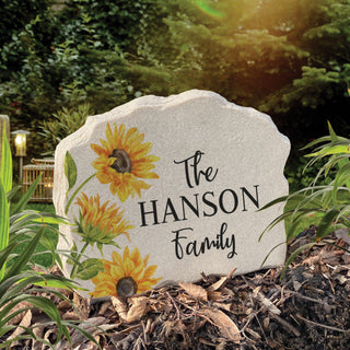 Summer Sunflowers Standing Garden Stone