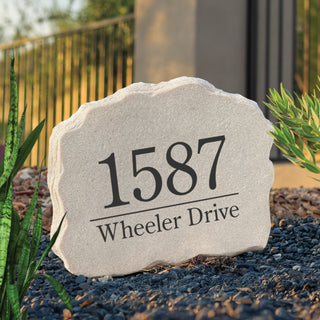 Custom Address Standing Garden Stone