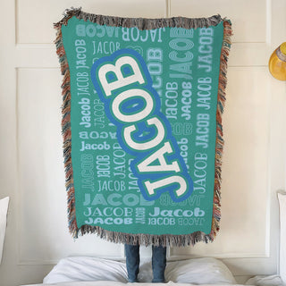 Block Name Pattern Fringe Blanket