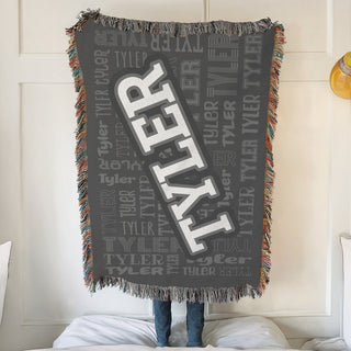 Block Name Pattern Fringe Blanket