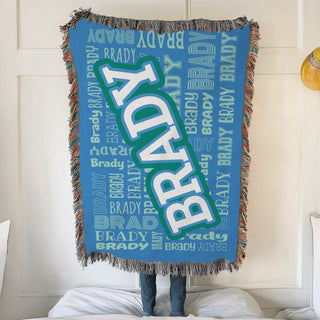 Block Name Pattern Fringe Blanket